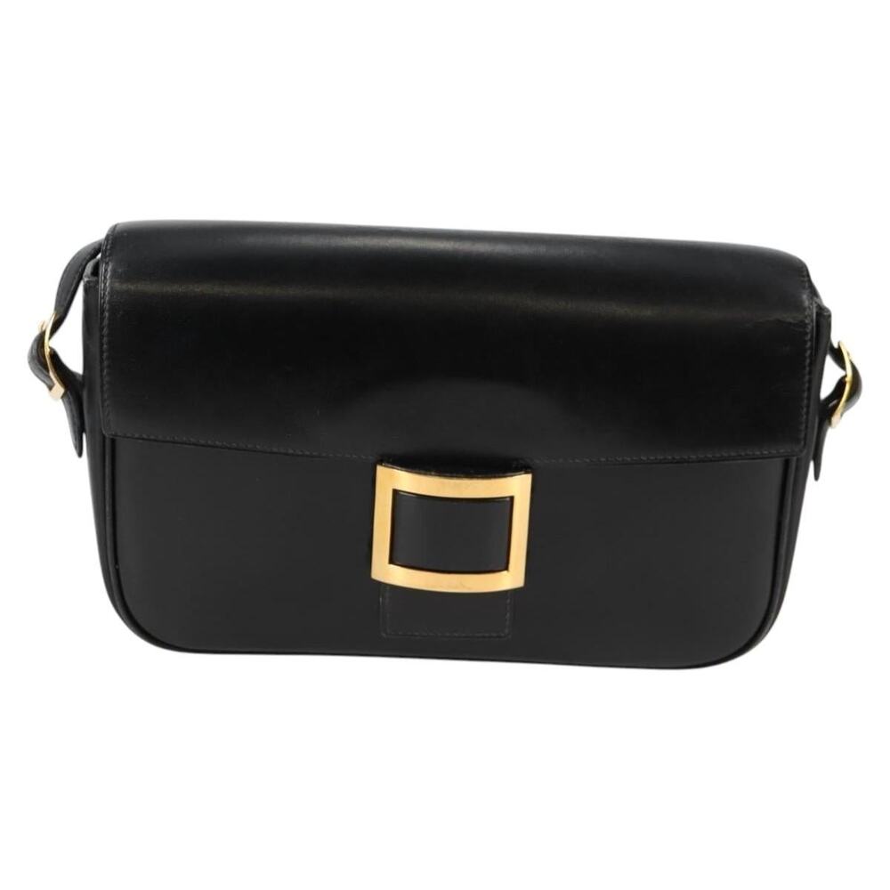 Hermes Leather Martine Vert Shoulder Bag Black